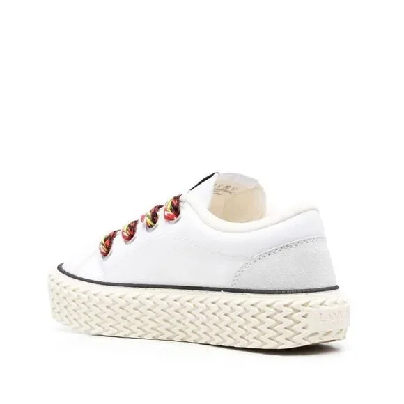 Lanvin Cotton Lace-Up Sneakers - Picture 3 of 5